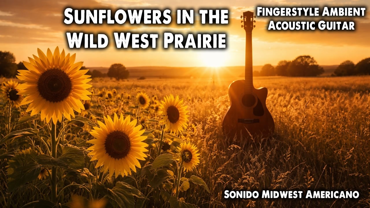 Sunflowers in the Wild West Prairie | Fingerstyle Ambient Acoustic Guitar | Sonido Midwest Americano