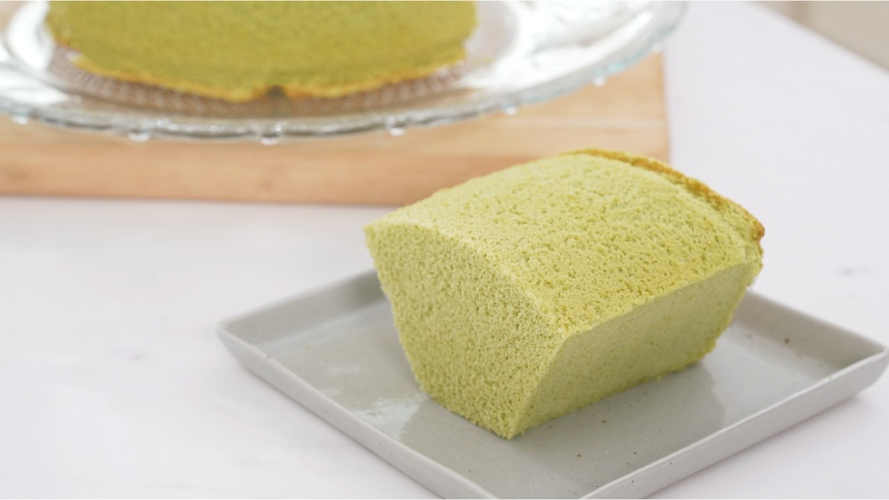 Green Tea Chiffon Cake 抹茶戚風蛋糕｜Apron