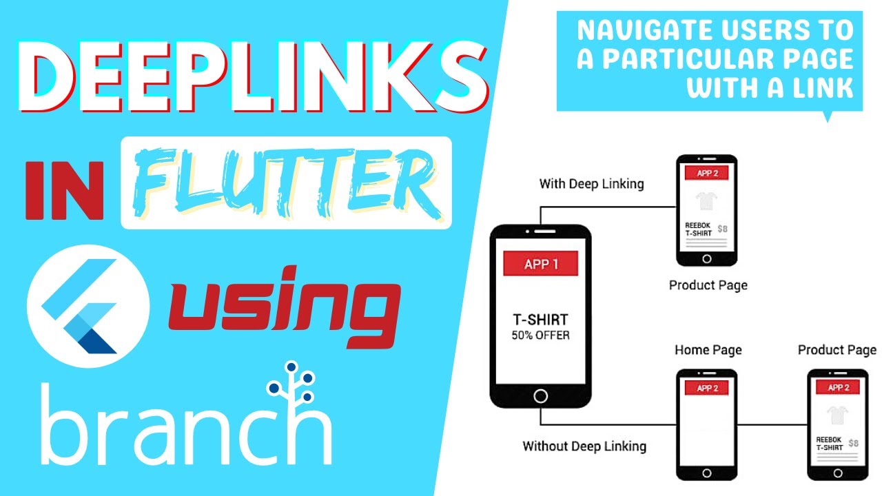 Deeplinking in Flutter using Branch IO || Auto Navigate to any page in Flutter app using a link
