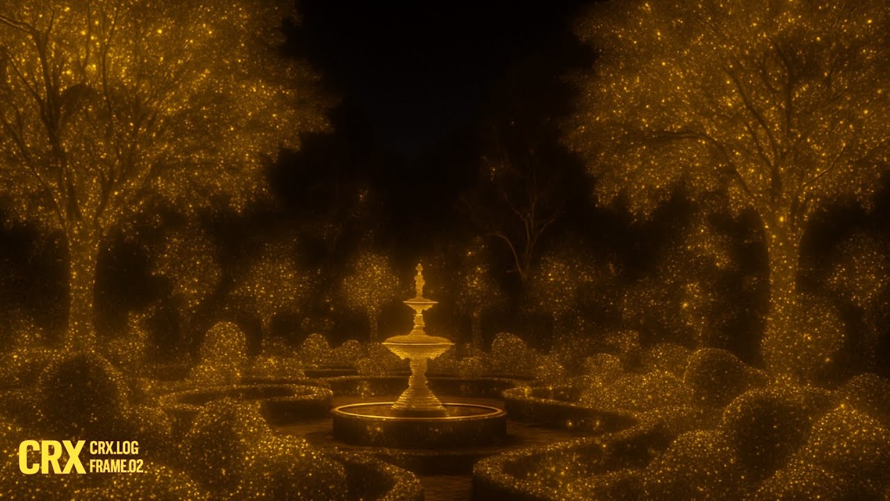 Mystical Golden Garden at Night | Deep Meditation Vibes | Dark Ambient Music