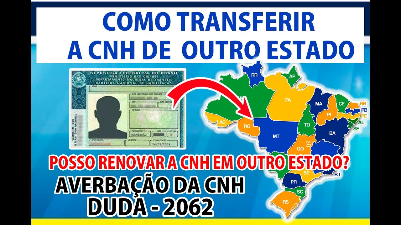 CNH, COMO TRANSFERIR A CNH DE OUTRO ESTADO? POSSO RENOVAR A CNH EM OUTRO ESTADO?  TRAZER PRONTUÁRIO.