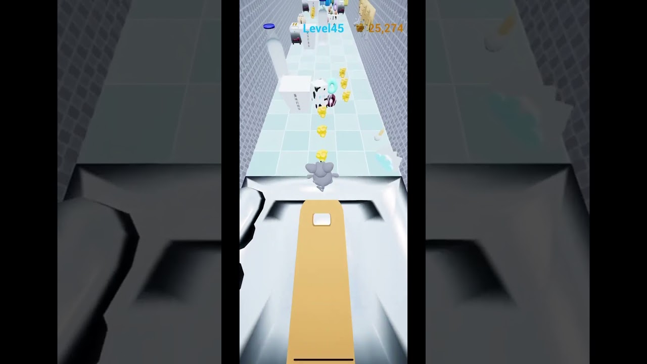Level45,Part1.Cute runner game”Mouse”🐭Download and play📲Link in comments👉