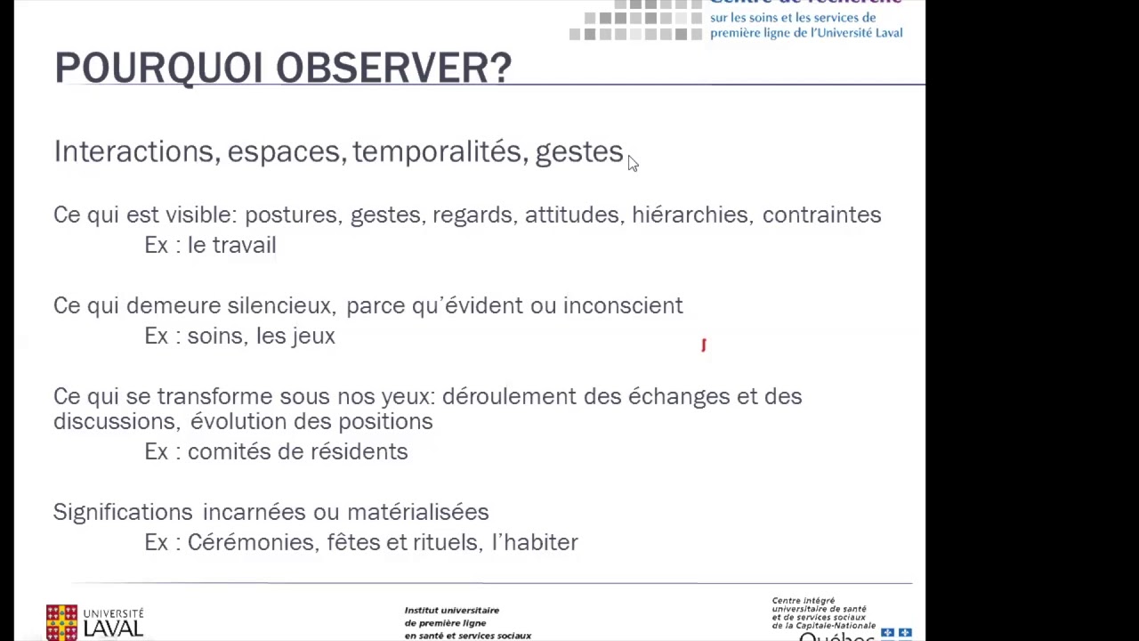 Séminaire sur les méthodologie qualitatives et mixtes: Observation participante par Éric Gagnon
