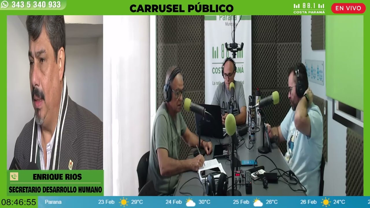 El secretario de Desarrollo Humano de Municipalidad de Paraná | Enrique Rios en #CarruselPúblico