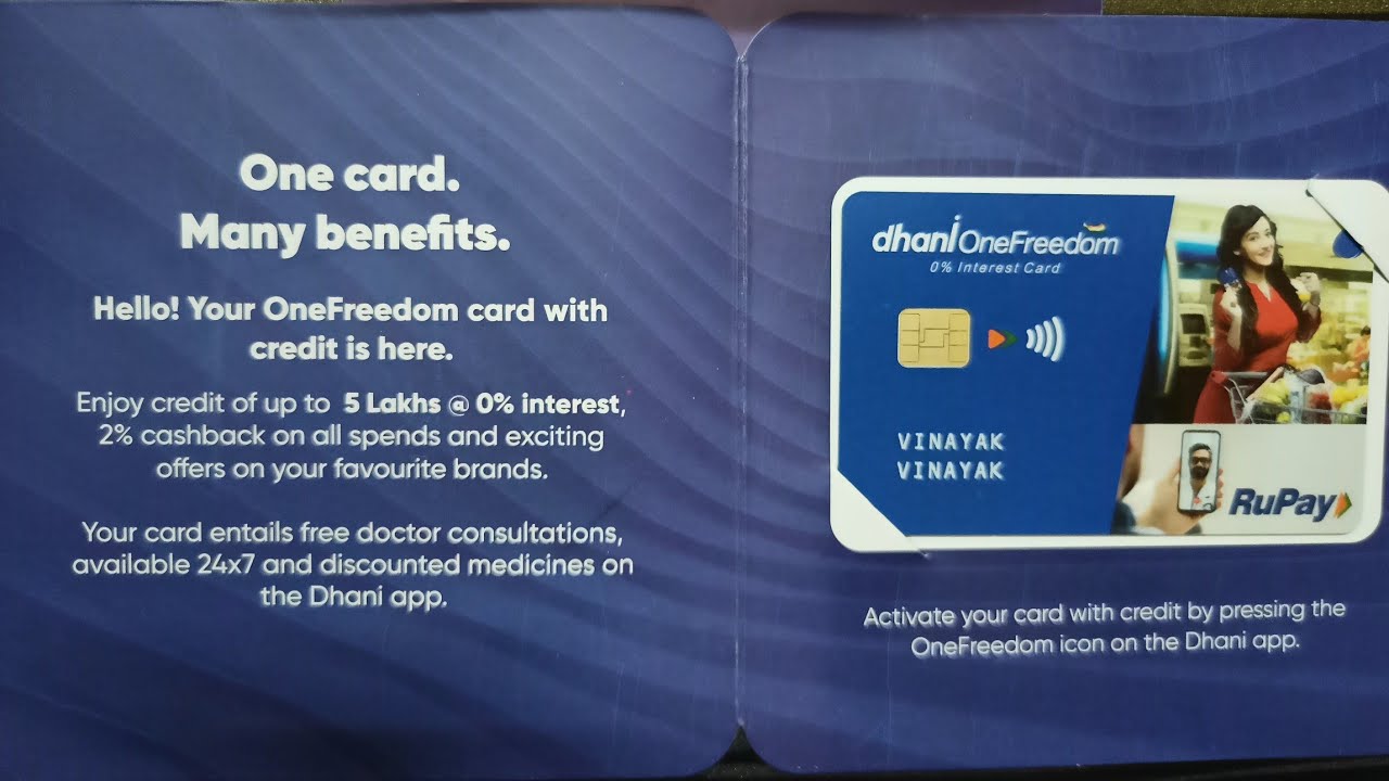 Free and easy apply credit card || Dhani credit card 💳 unboxing || Speedy service & cashback
