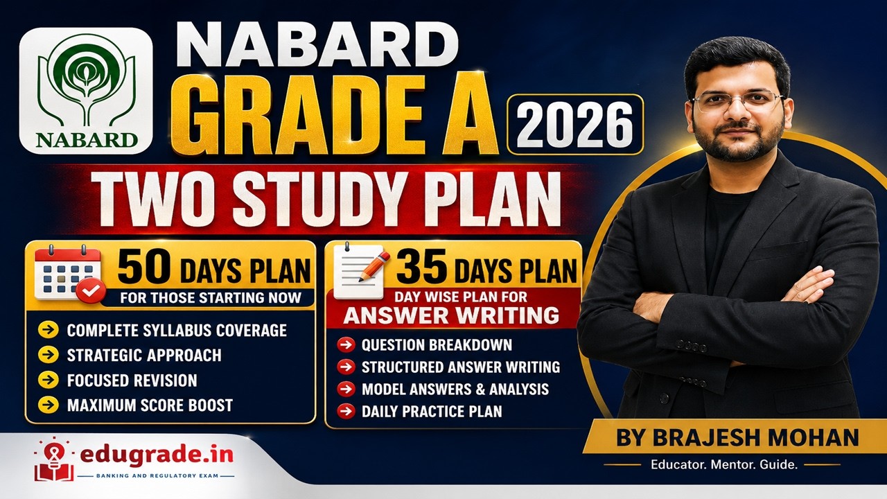 NABARD Grade A 2026: 50 Days Study Plan | ARD Syllabus | ESI Syllabus | Exam Strategy