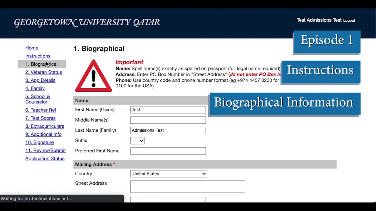 GU-Q Online Application Video Series: Overview