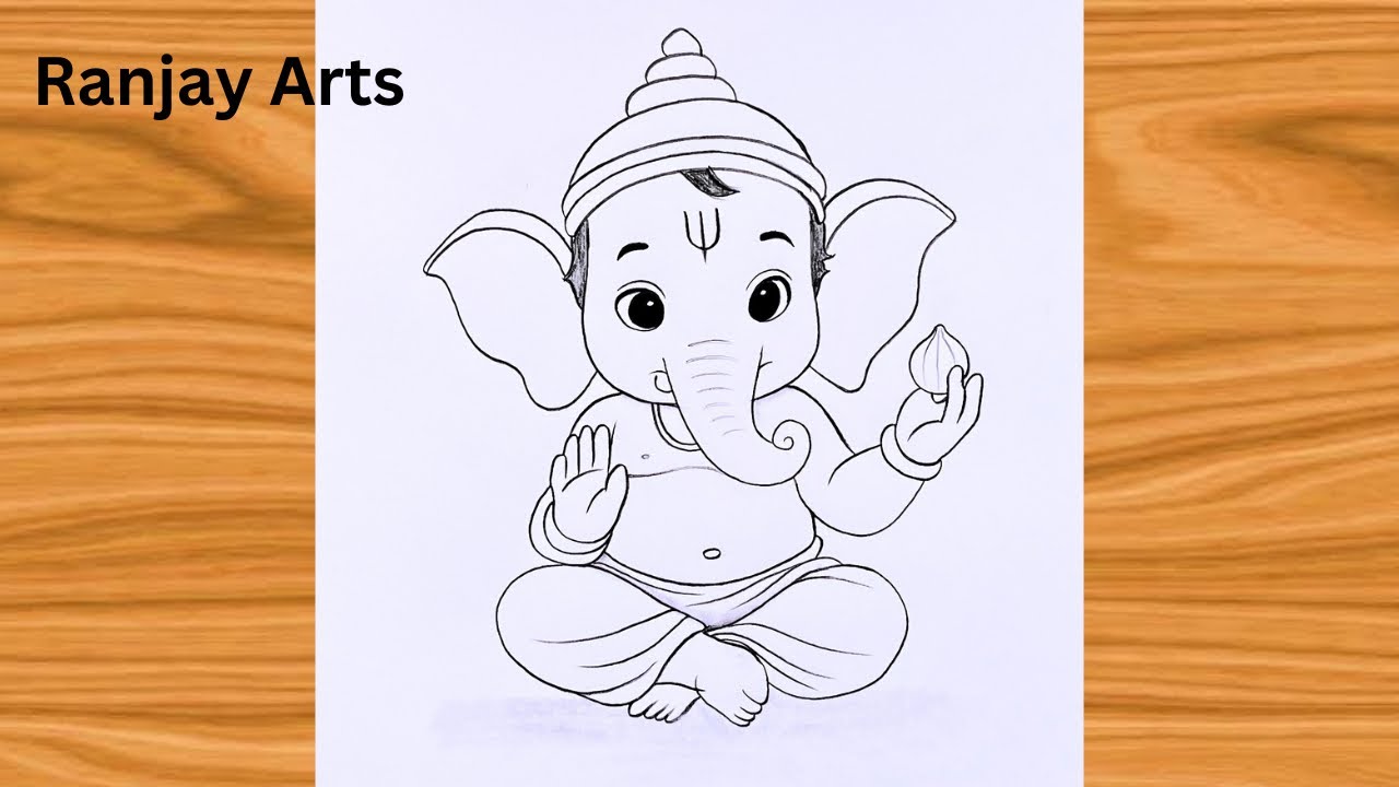 How To Draw Ganesha Step By Step | Ganesh Chaturthi Drawing | Chitra