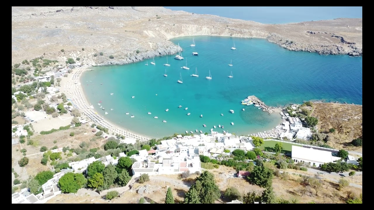 Rhodes Island, Greece from above by Drone. Rodos 2022 (4K)