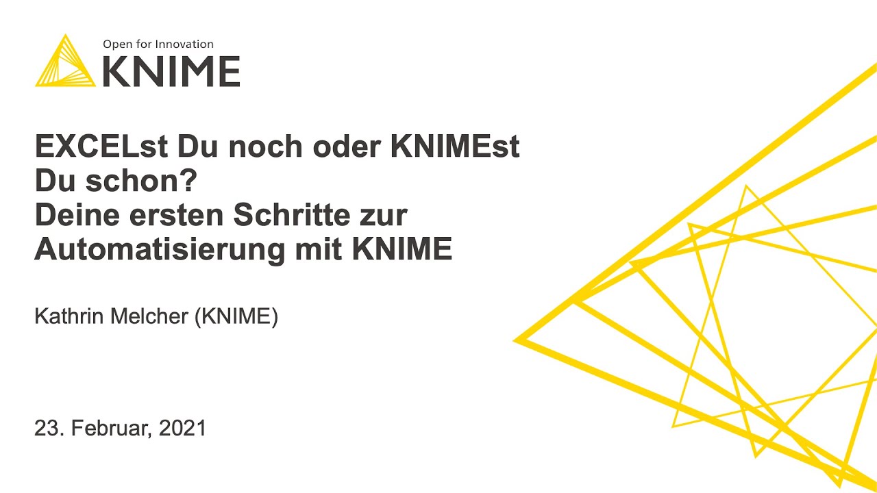 EXCELst Du noch oder KNIMEst du schon?