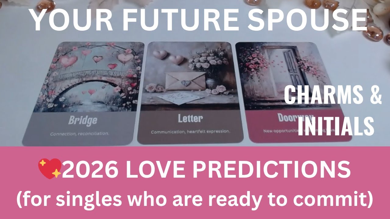 YOUR FUTURE SPOUSE😮2026 PSYCHIC PREDICTION VERY DETAILED😯PICK A CARD🔮CHARMS & INITIALS🙏💖TIMESTAMPED