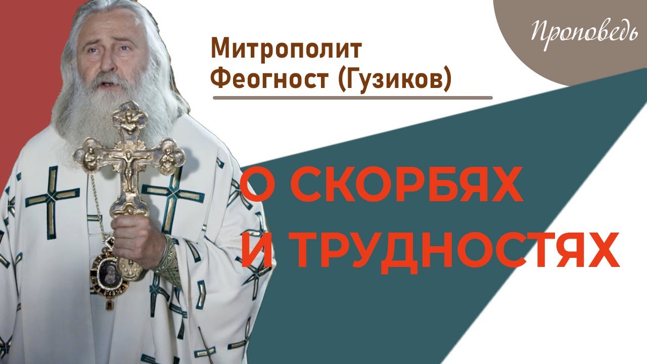 Почему не прожить без скорбей? Проповедь митрополита Феогност. Верую @ЕленаКозенкова.ВЕРУЮ