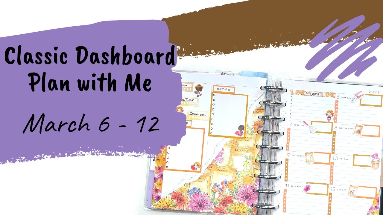 Classic Dashboard Plan with Me for March 6 - 12 with Judi of JLBCrafts