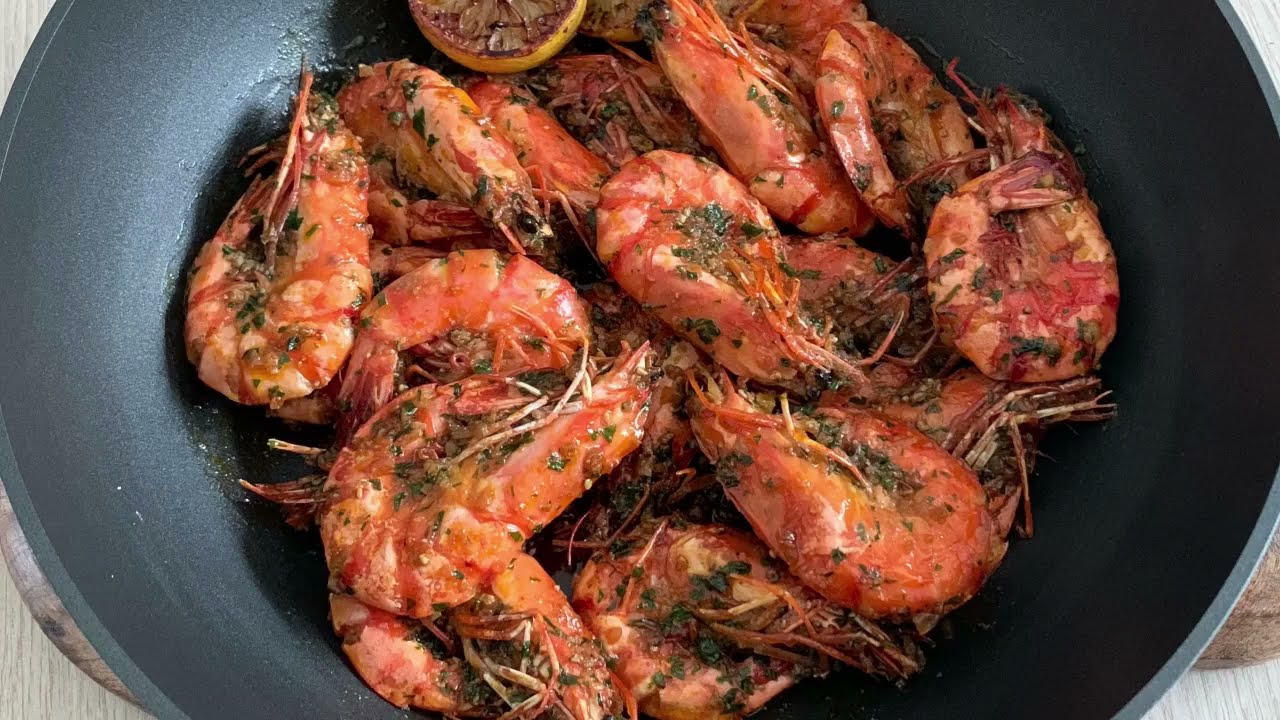 Gambas/Crevettes à L'ail et au Persil | Prawns with Garlic and Parsley