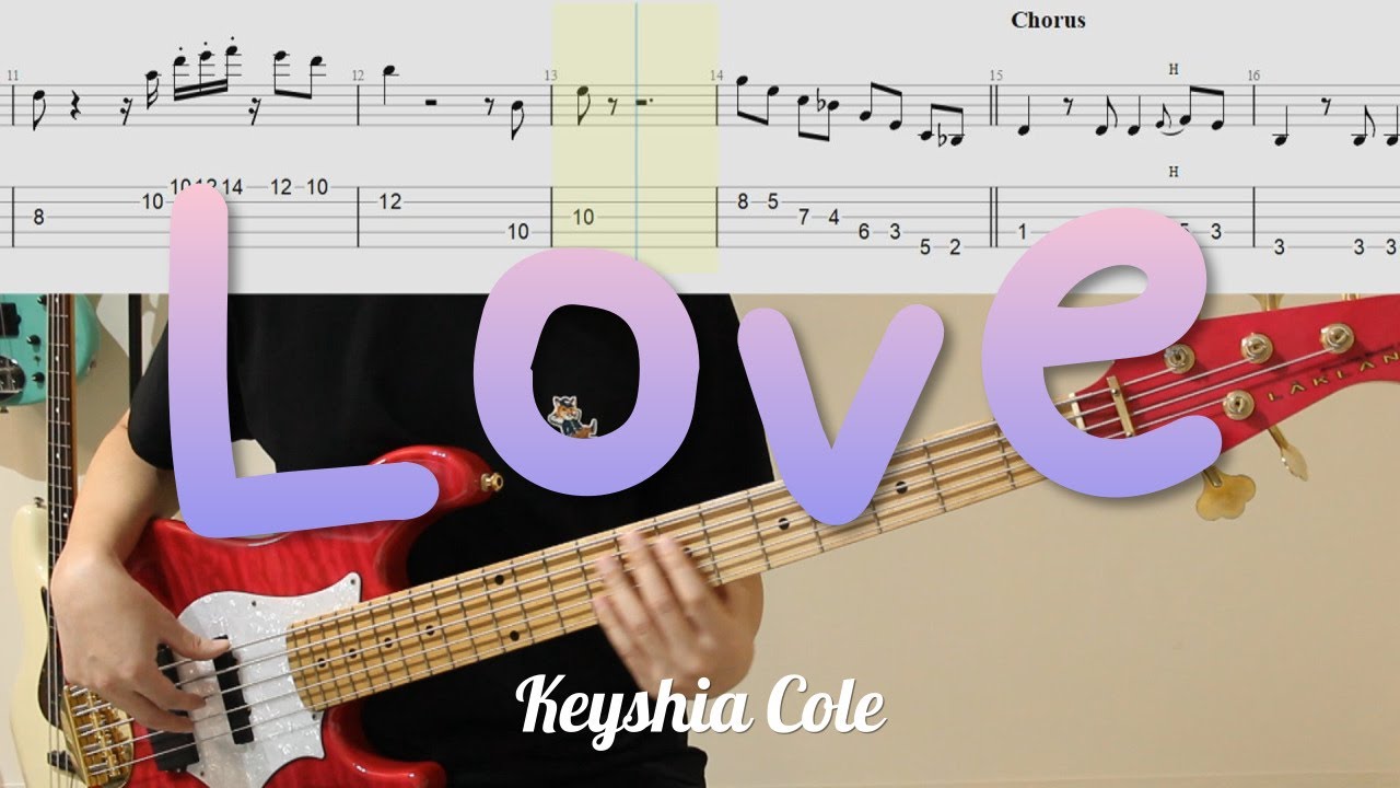 연습하기 딱 좋은 R&B 베이스!│Keyshia Cole - Love│BASS TAB│악보