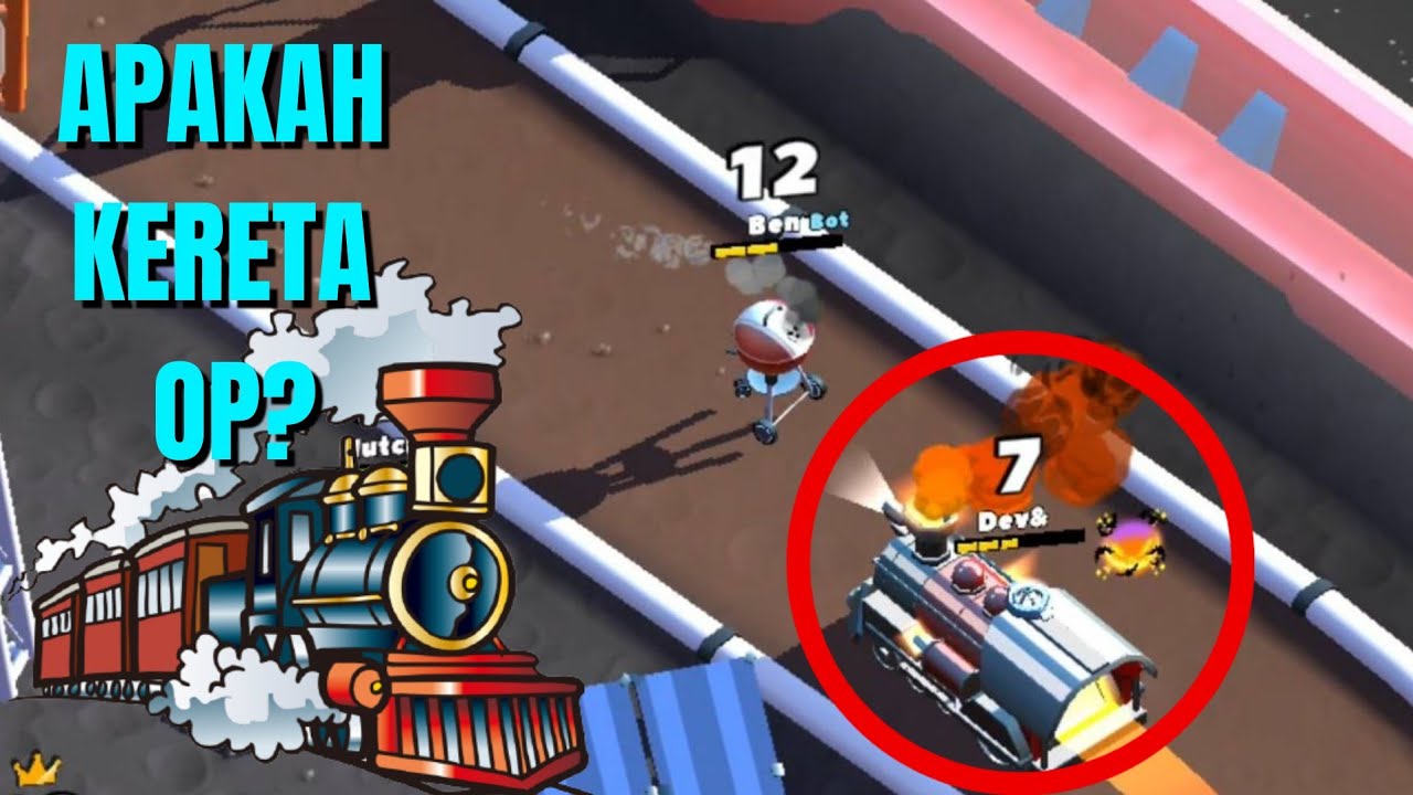 kereta bisa 1 hit kill? | Train Fuse Car Gameplay | -Crash of Cars Indonesia-
