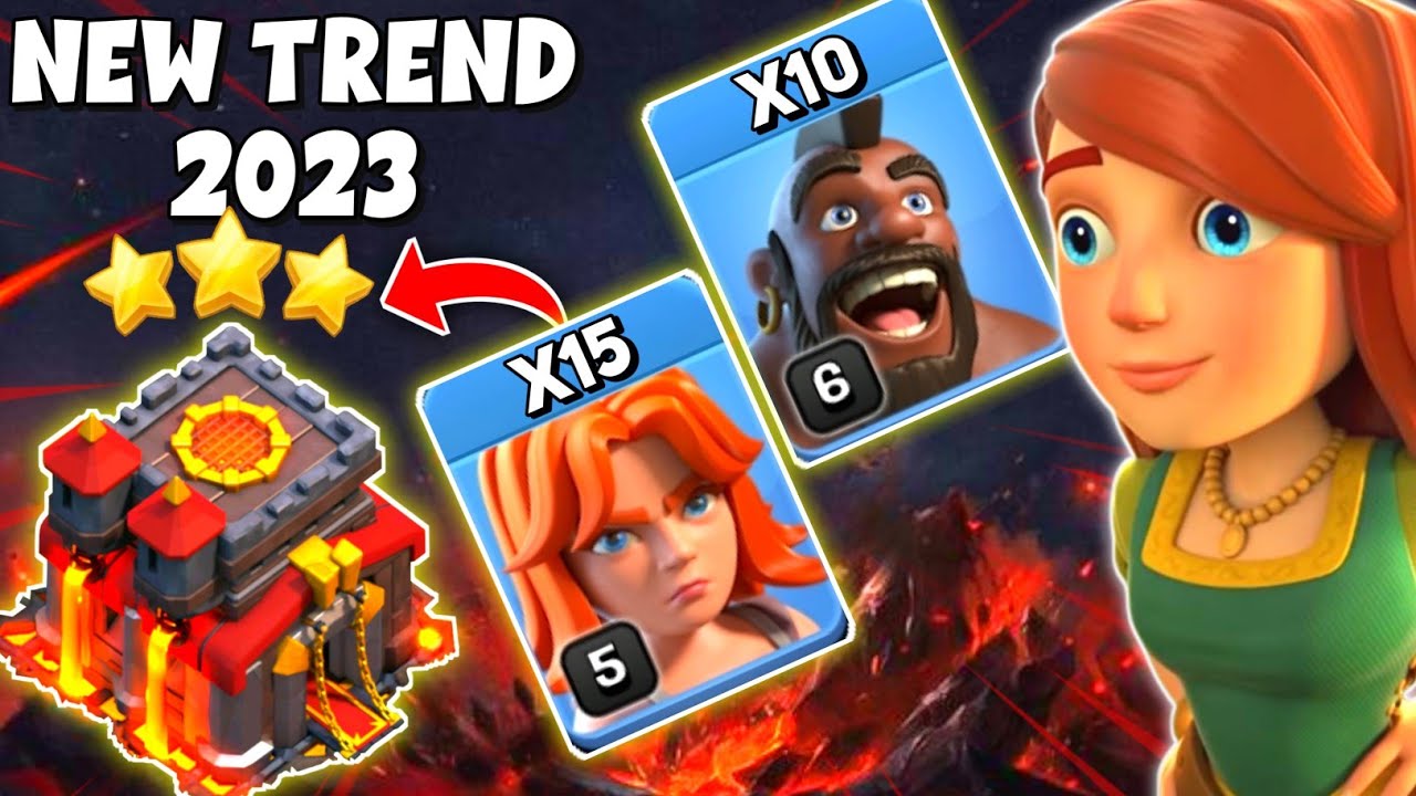 TH10 Valkyrie + Hog Rider Attack Strategy | Best Th10 War Attack Strategy | Clash of Clans - COC