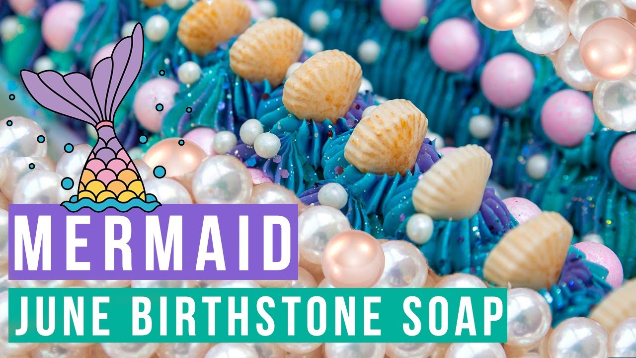 Mermaid Jewels 🧜‍♀️ June Pearl Birthstone Soap 🧜‍♀️ WILD SUMMER COLLECTION | Royalty Soaps