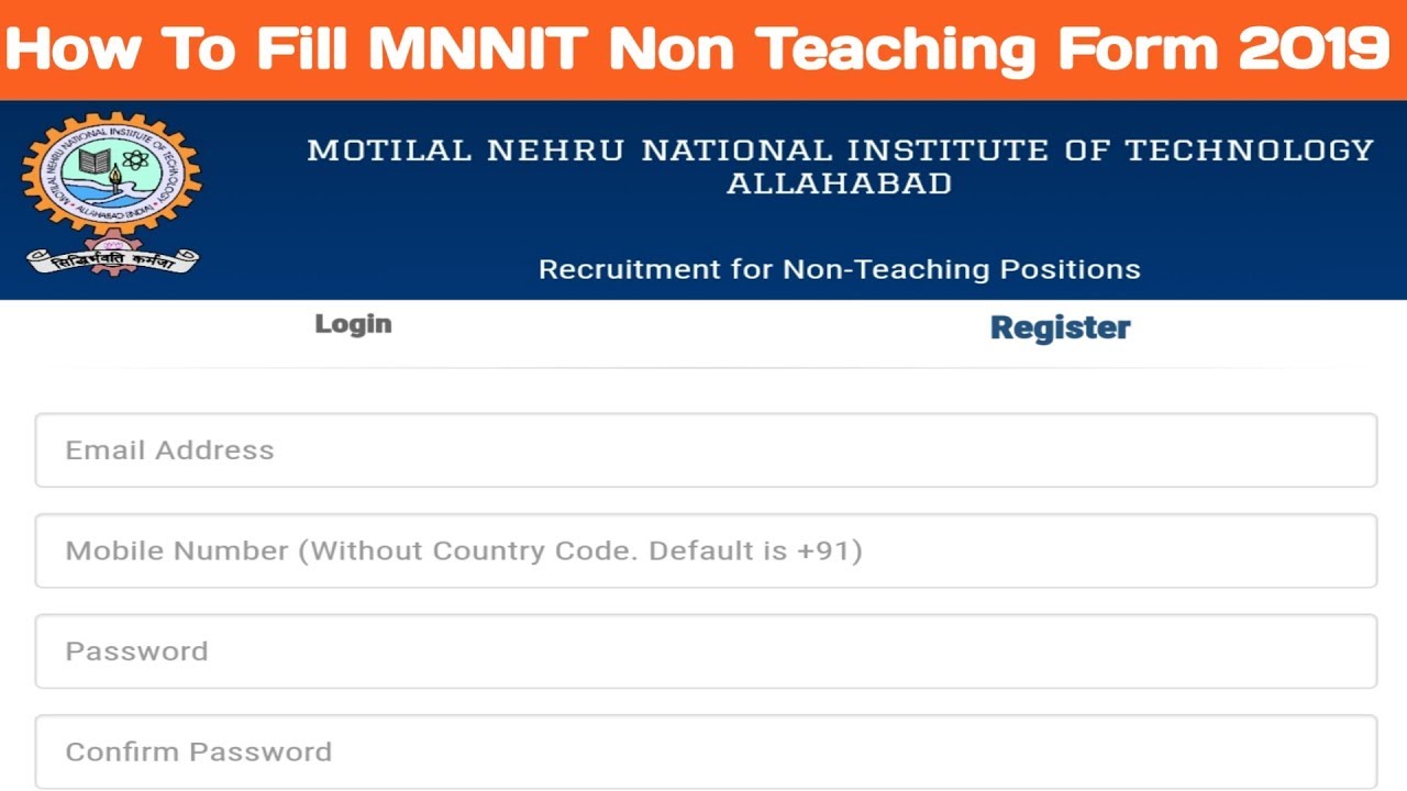 MNNIT Non Teaching Post Online Form 2019 ||10+2 Pass Total Post 106||How to Fill  Online Form