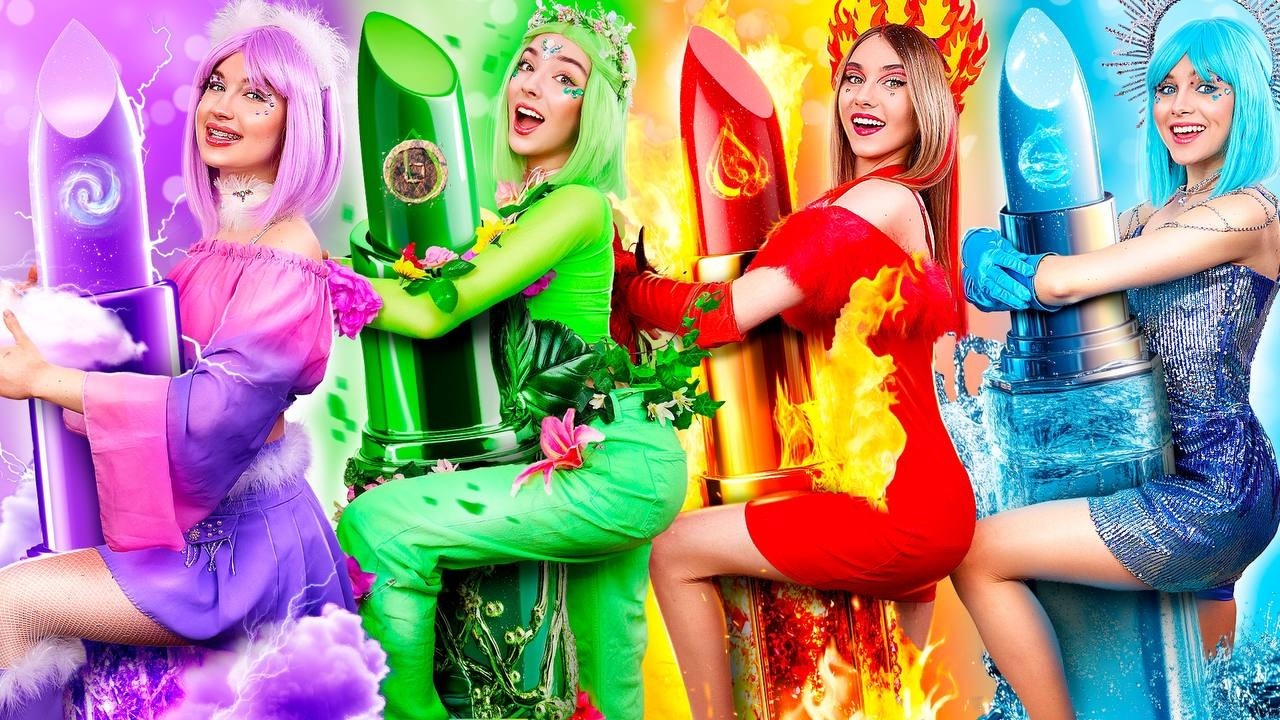 Cuatro Elementos: &iexcl;Chica Fuego, Agua, Aire y Tierra! Hermanas M&aacute;gicas en la Vida Real