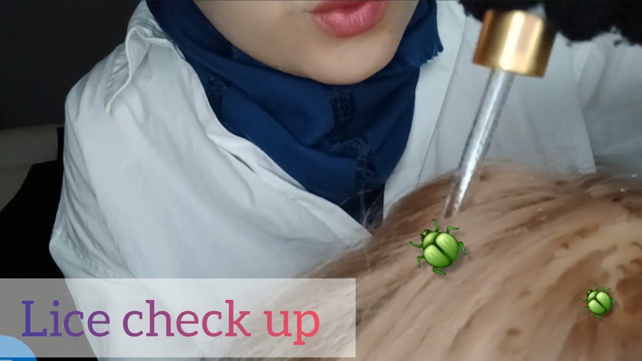 فحص القمل في المدرسة/ lice checkup /asmrdz