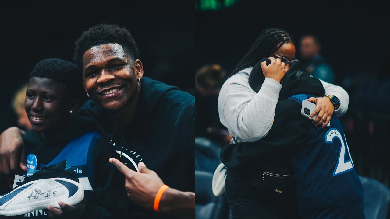 Anthony Edwards Makes Christian’s WISH COME TRUE 💙