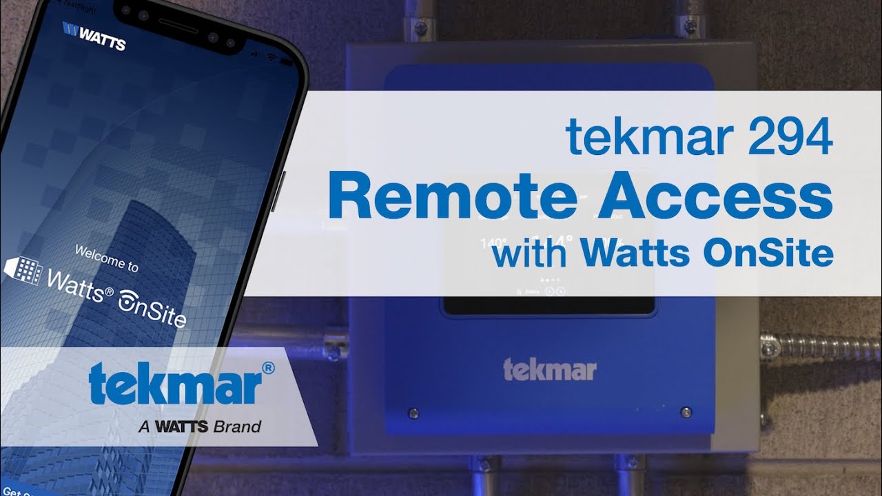 tekmar 294 Remote Access with Watts OnSite