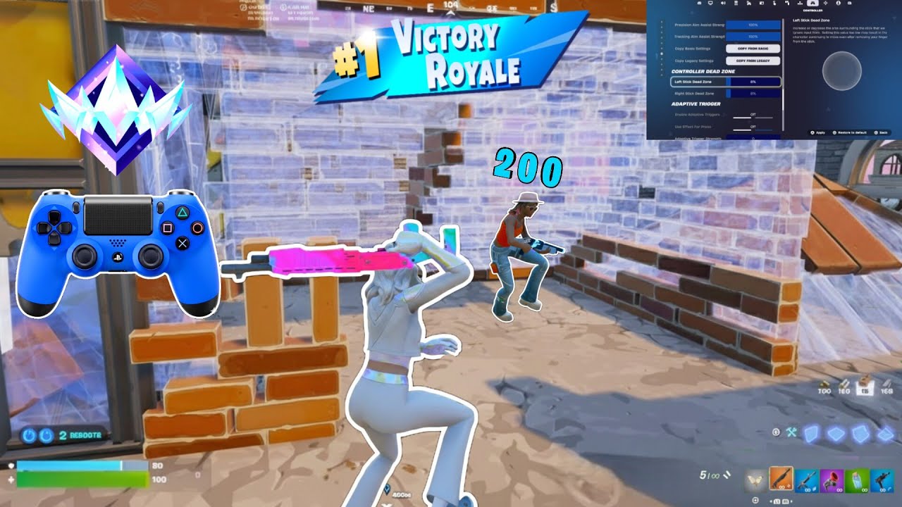 These new settings gave me Peterbot AIM on PS4 controller | Fortnite Ps5 Slim Gameplay