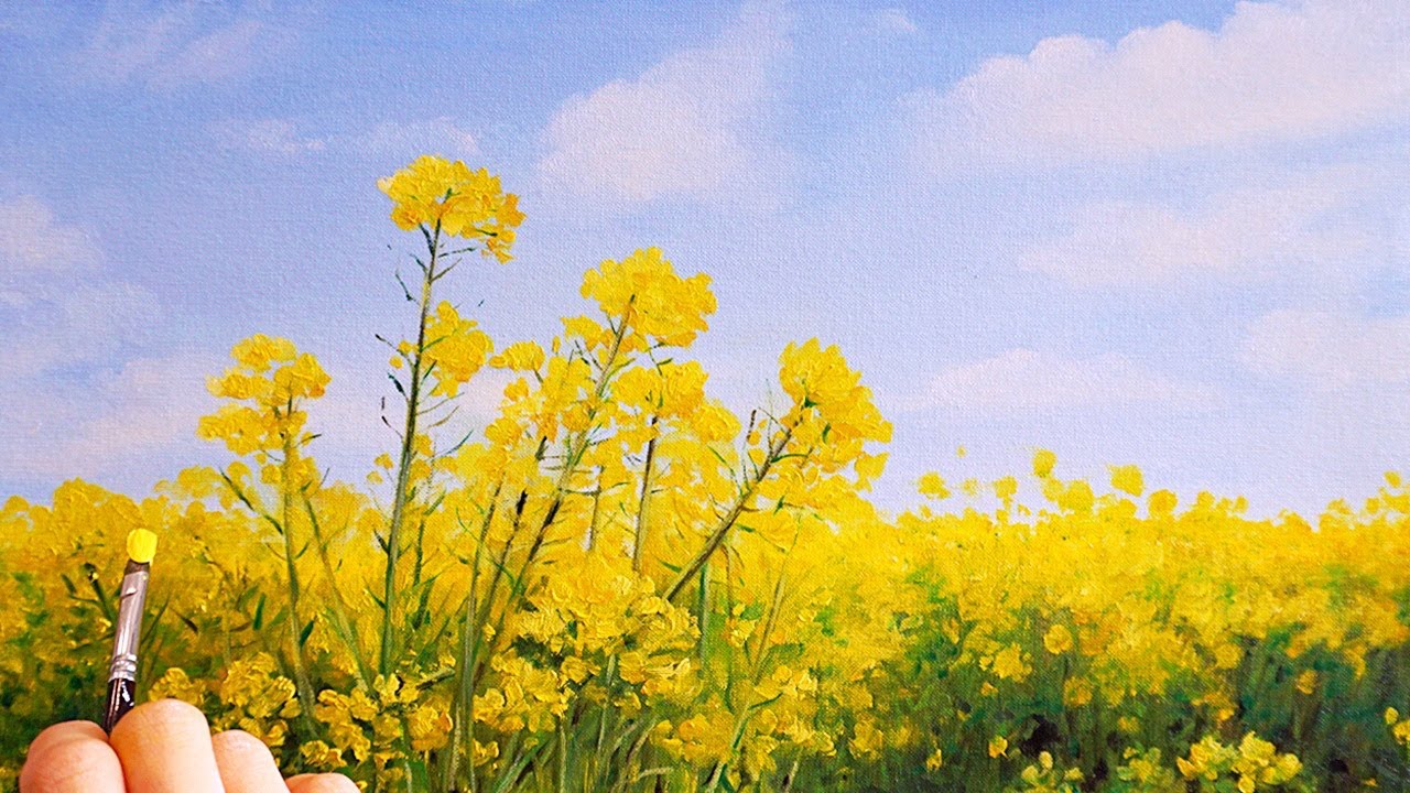 It's Spring! 봄 풍경 | How to paint Spring Landscape, 유화 봄 풍경화, 봄 꽃 그리기
