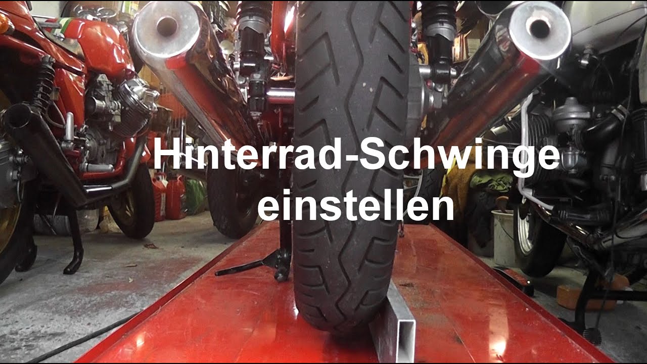 Hinterrad-Schwinge einstellen (am Beispiel Moto Guzzi)