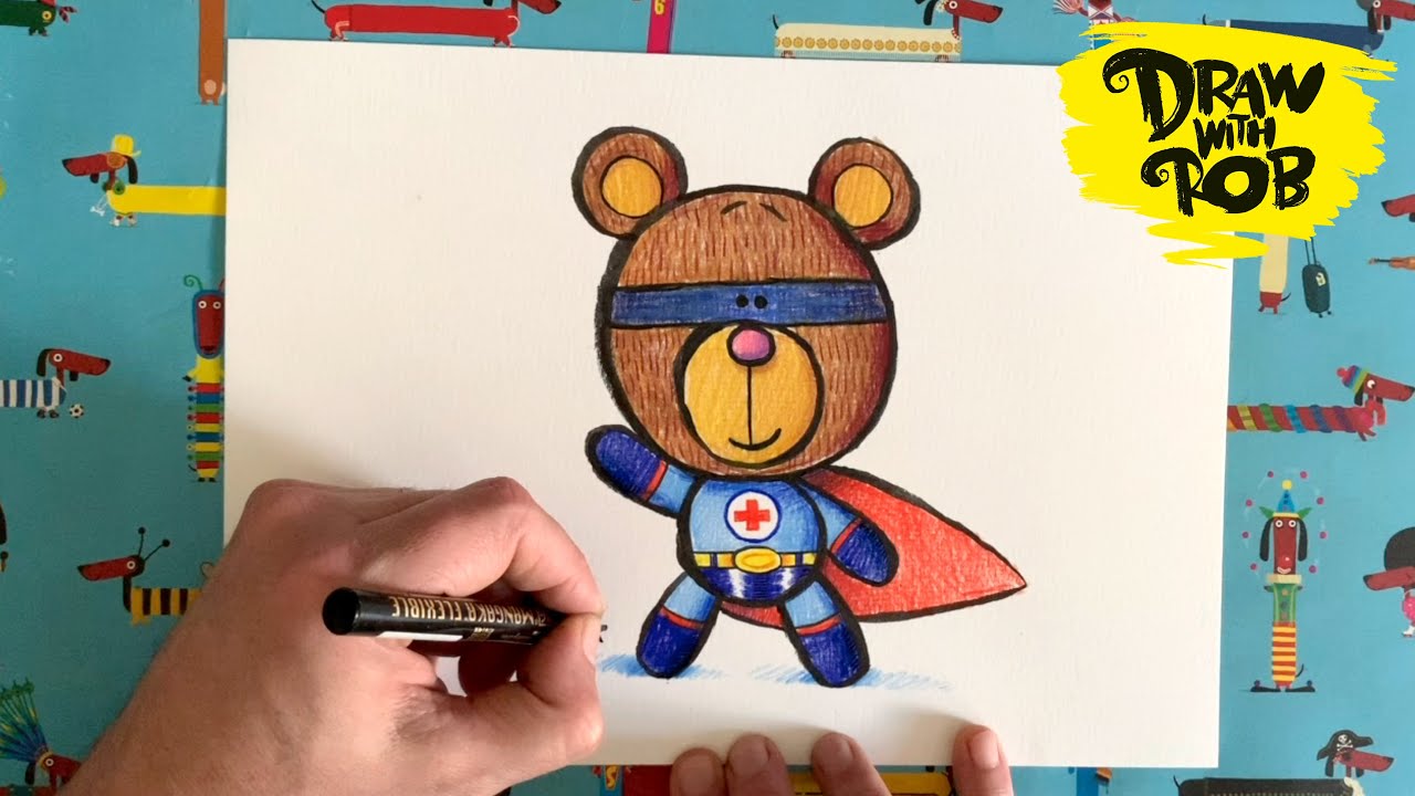 #DrawWithRob 15 Superhero Bear