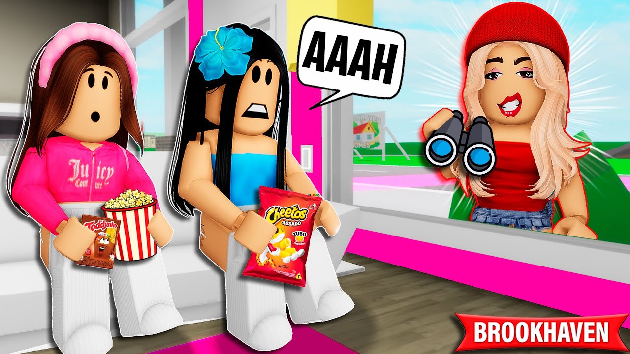 A VIZINHA FOFOQUEIRA da RUA ESTÁ ME ESPIONANDO | Historinhas Brookhaven Roblox| Bibi e Lud