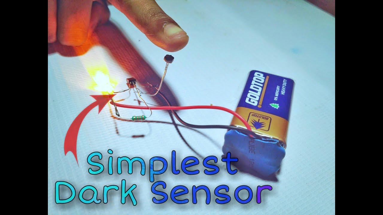 How to make a Simple and cheap dark sensor. #howtomake, #schoolscienceproject