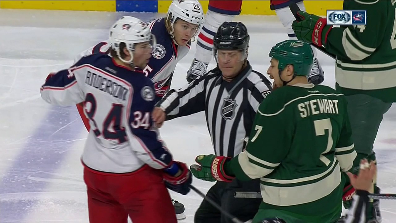 Gotta See It: Multiple fights break out between Blue Jackets & Wild