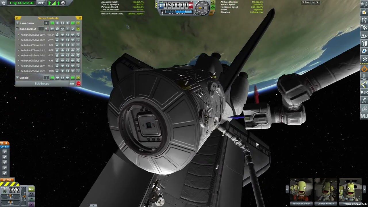 Installation of Unity with Canadarm 2 in KSP1