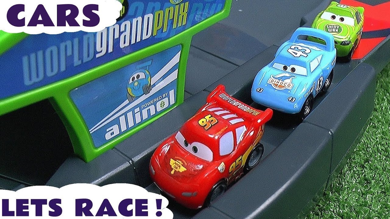 Cars Toys Micro Drifters Racing With Lightning McQueen And Funny Funlings