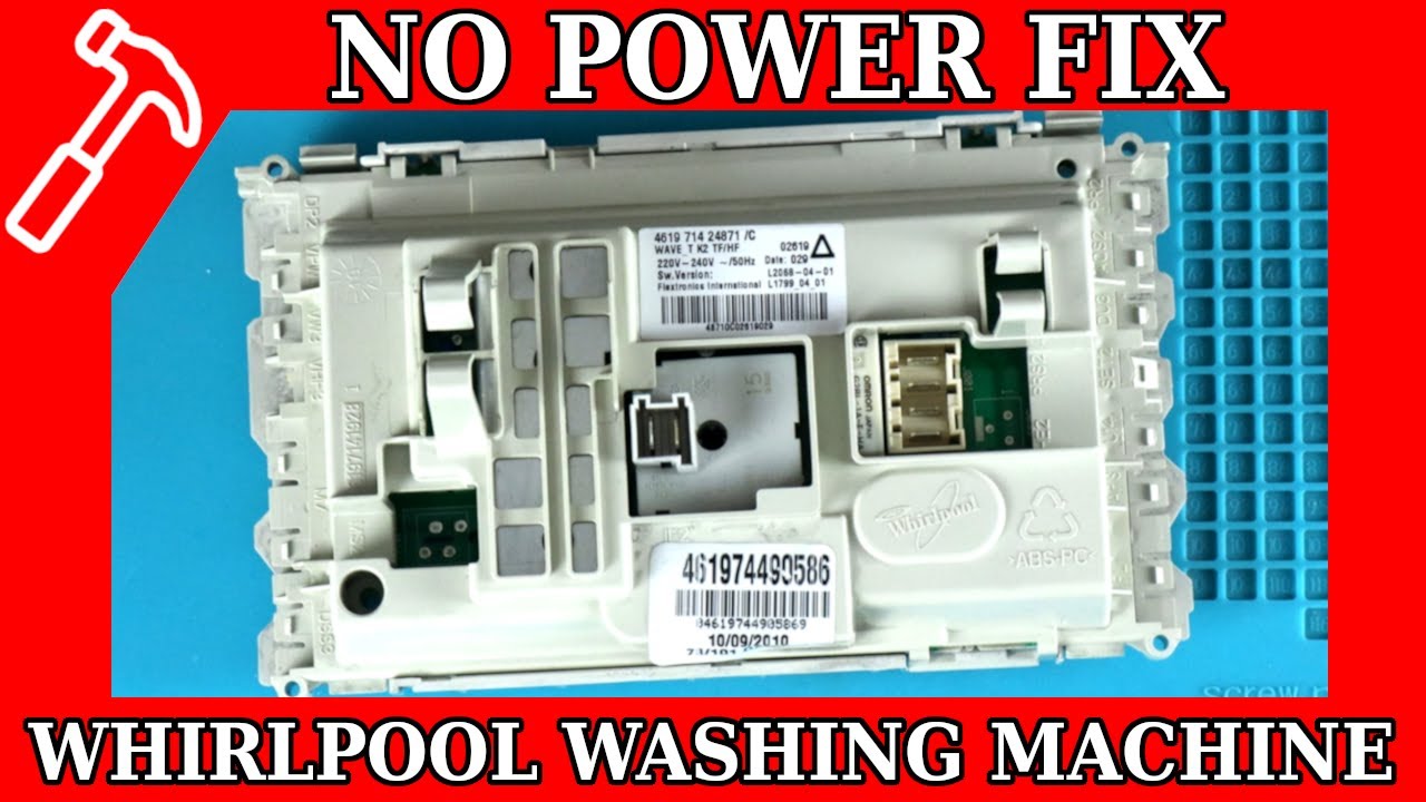 WHIRLPOOL WASHING MACHINE - No Power - CIRCUIT BOARD REPAIR