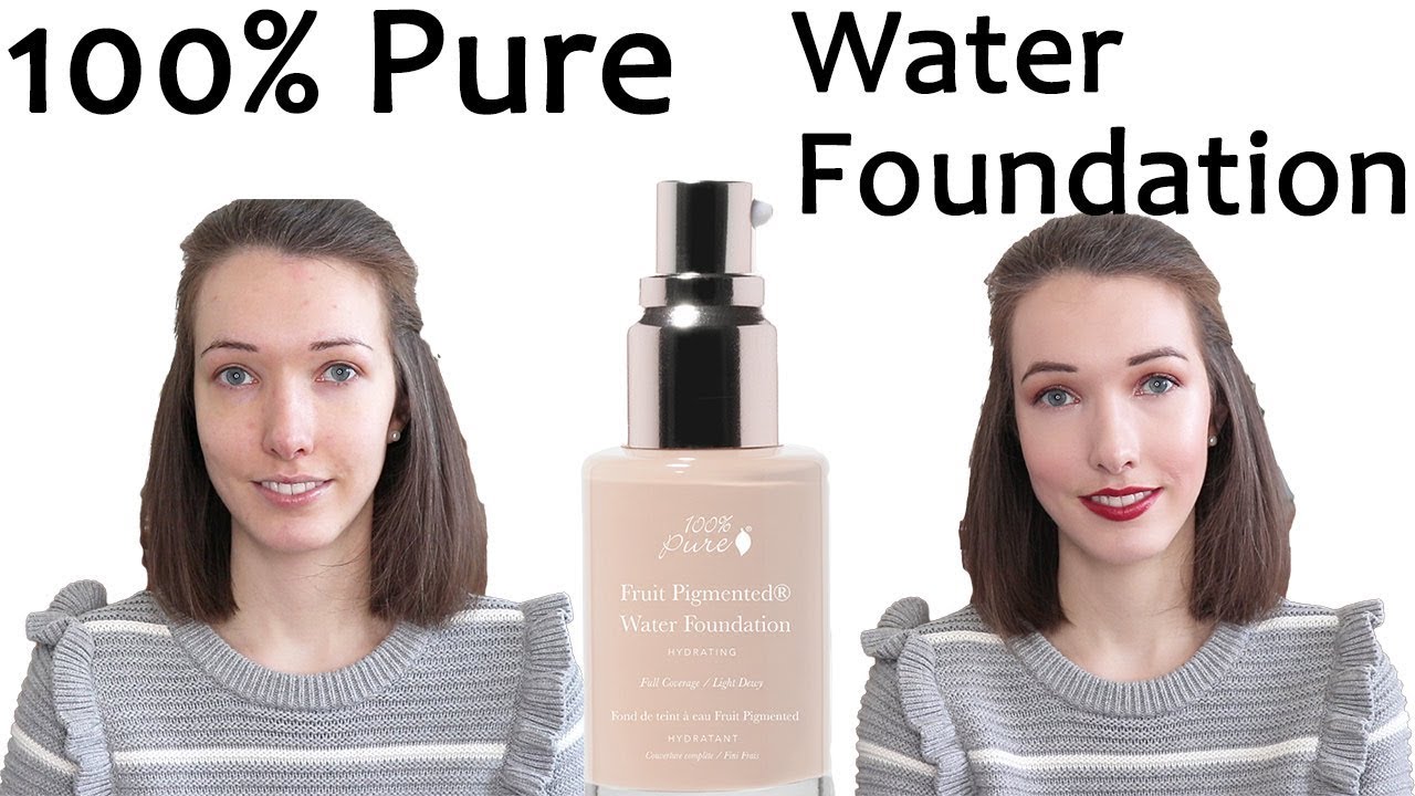 100% Pure Water Foundation Review + Demo | Vegan + Cruelty-free
