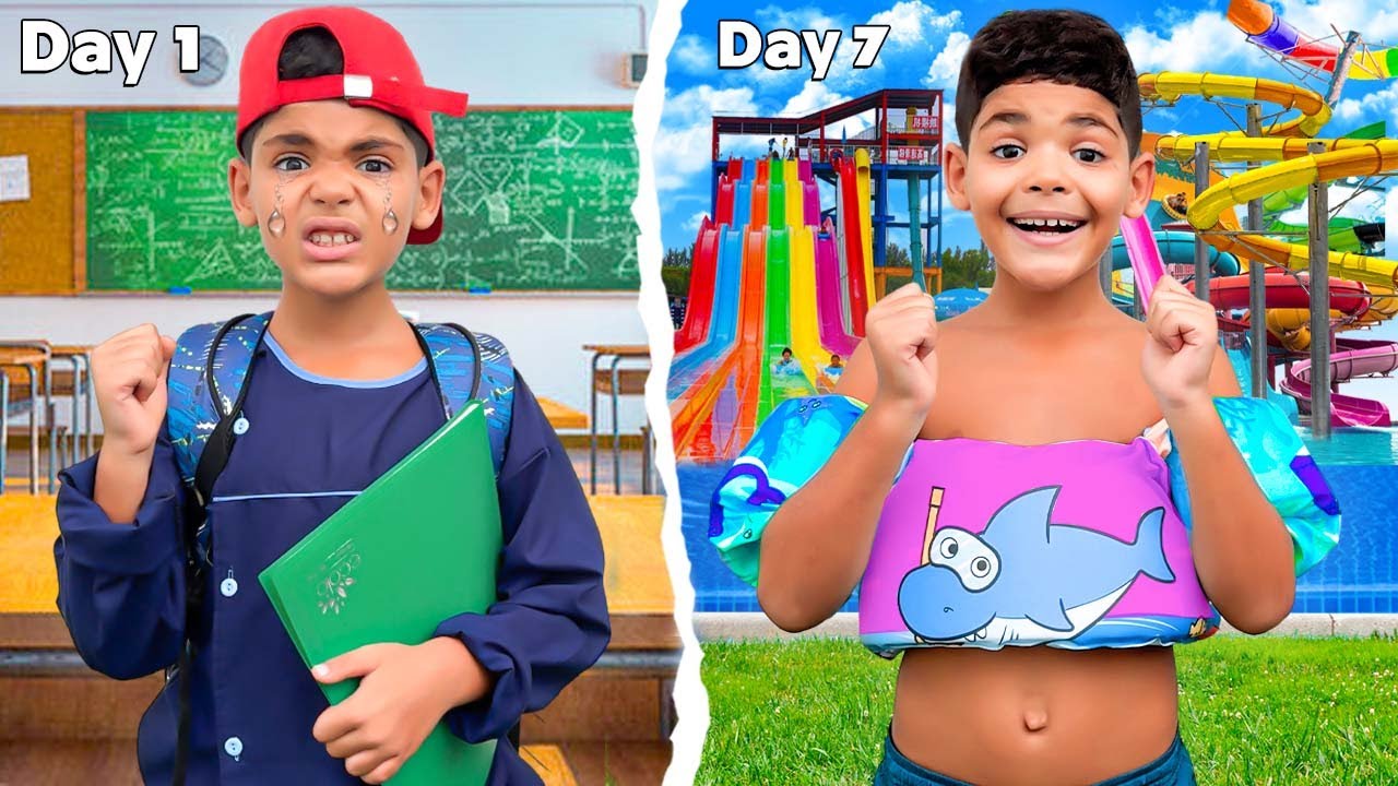 للاسف..يونس هرب من المدرسة‼️إلى الحديقة المائية😱(لكن وقعوا كوارث⛔)