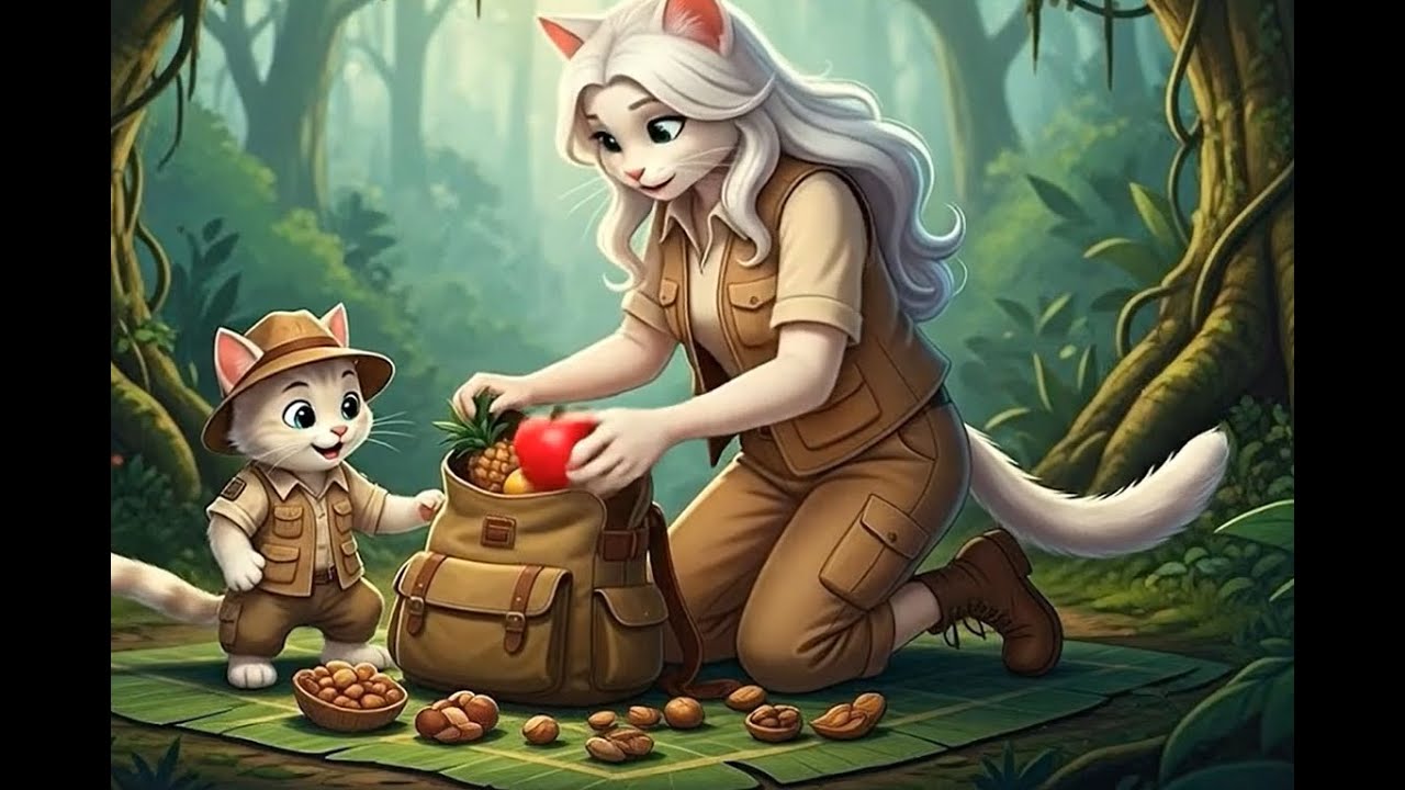 😢🐱 Baby Kitten Attacked in Historical Forest | White Fury Mom Cat’s Emotional Picnic Story 💔🦁➡️❤️