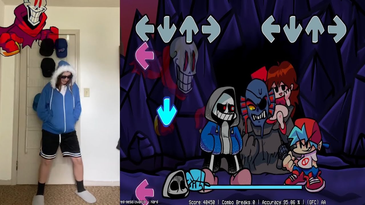 FNF VS Dusttale Sans — Red Megalovania In Real Life