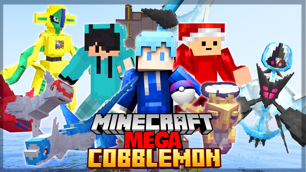 MÌNH SINH TỒN 100 NGÀY TRONG MINECRAFT MEGA COBBLEMON THU PHỤC TẤT CẢ HUYỀN THOẠI CÙNG ANH EM MEGA!!