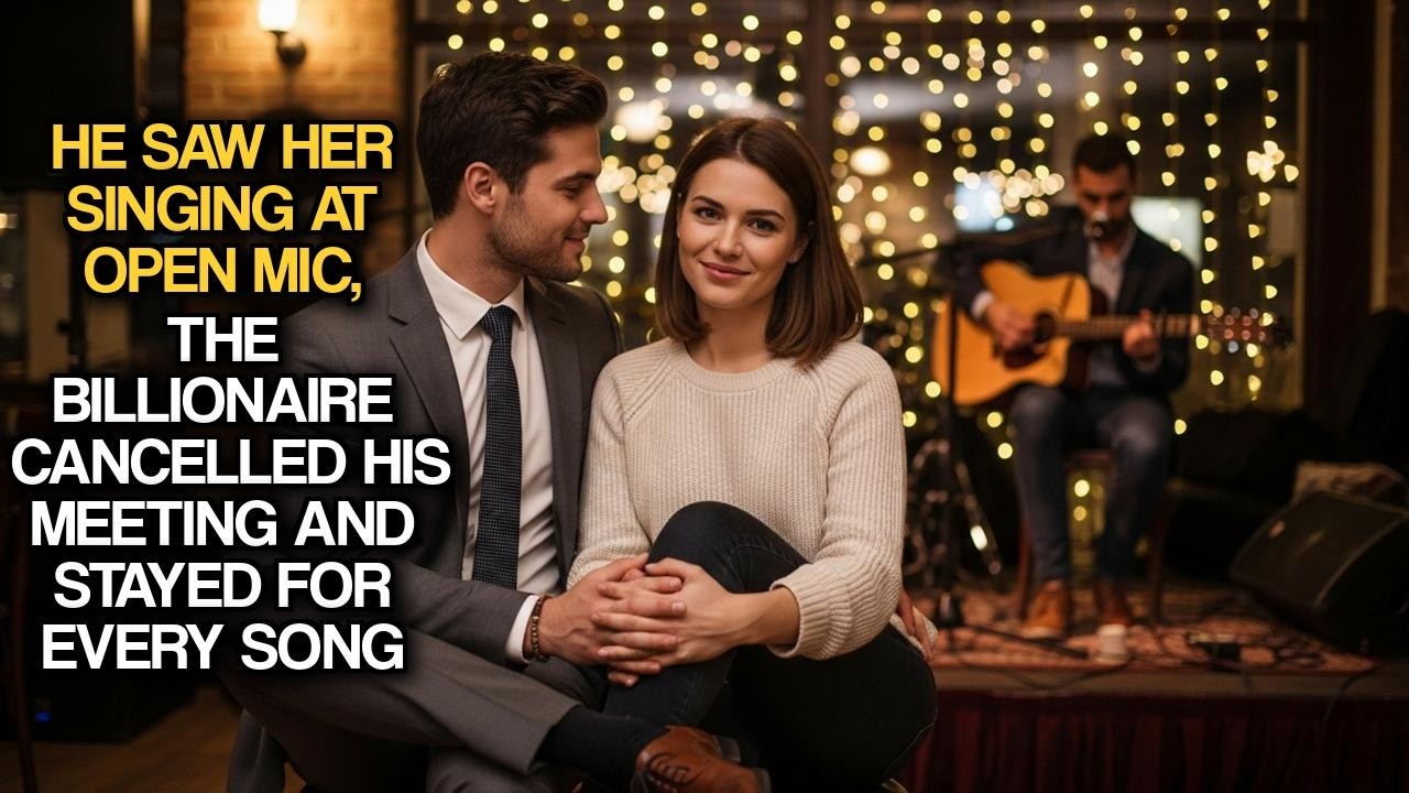 He Saw Her Singing At Open Mic, The Billionaire Cancelled His Meeting And Stayed For Every Song