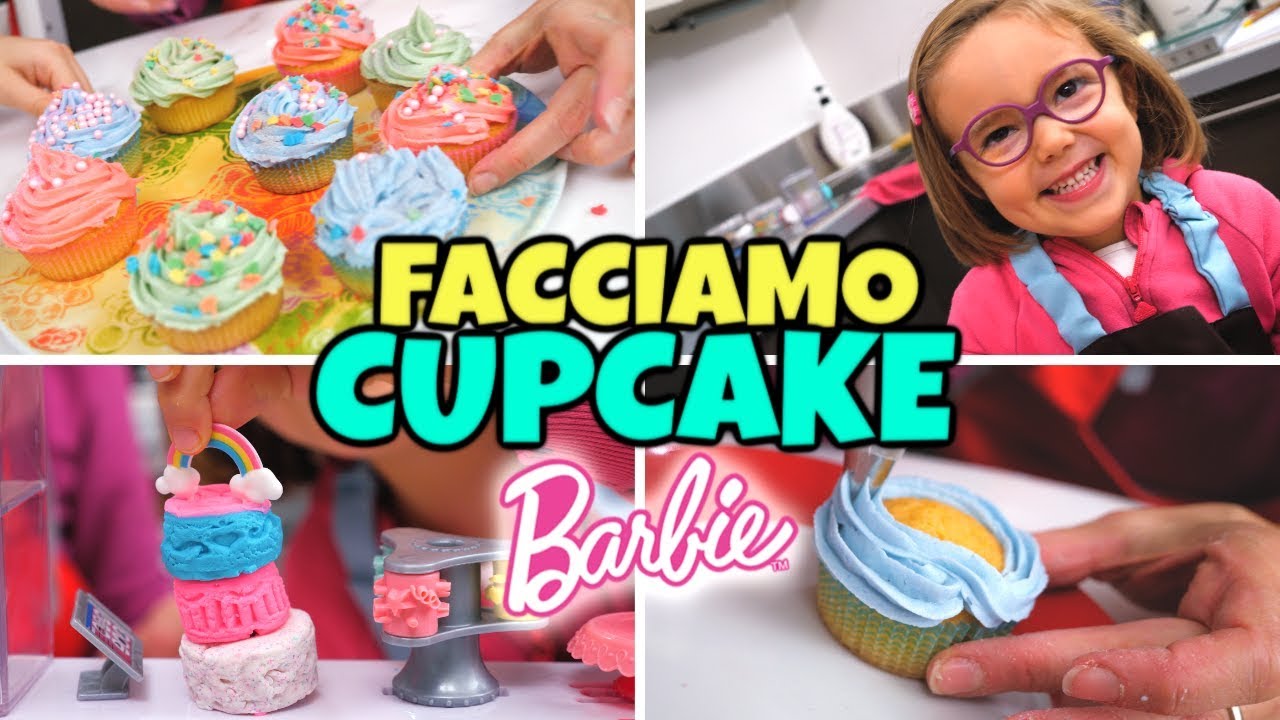 FACCIAMO I CUPCAKE 🧁 COLORATI e le Torte Pasticceria di Barbie