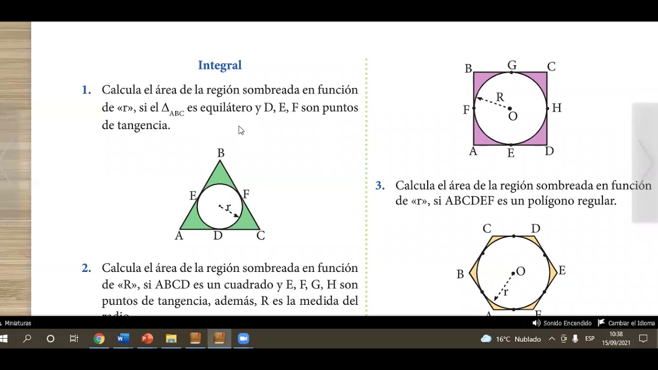 Tema 19 : Áreas de Polígonos Inscritos y Circunscritos (5° secundaria)