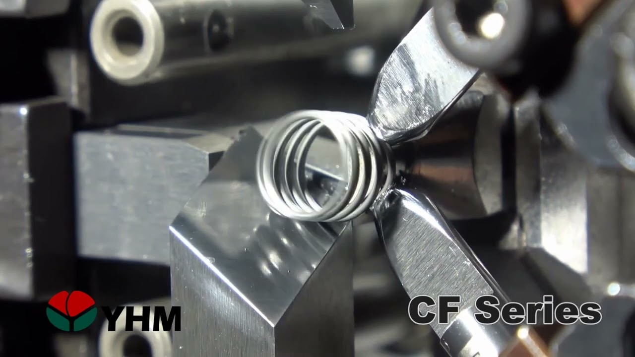 Muelles de compresión W.D 0.5mm｜Máquinas de muelles de compresión CNC CF-308｜YHM