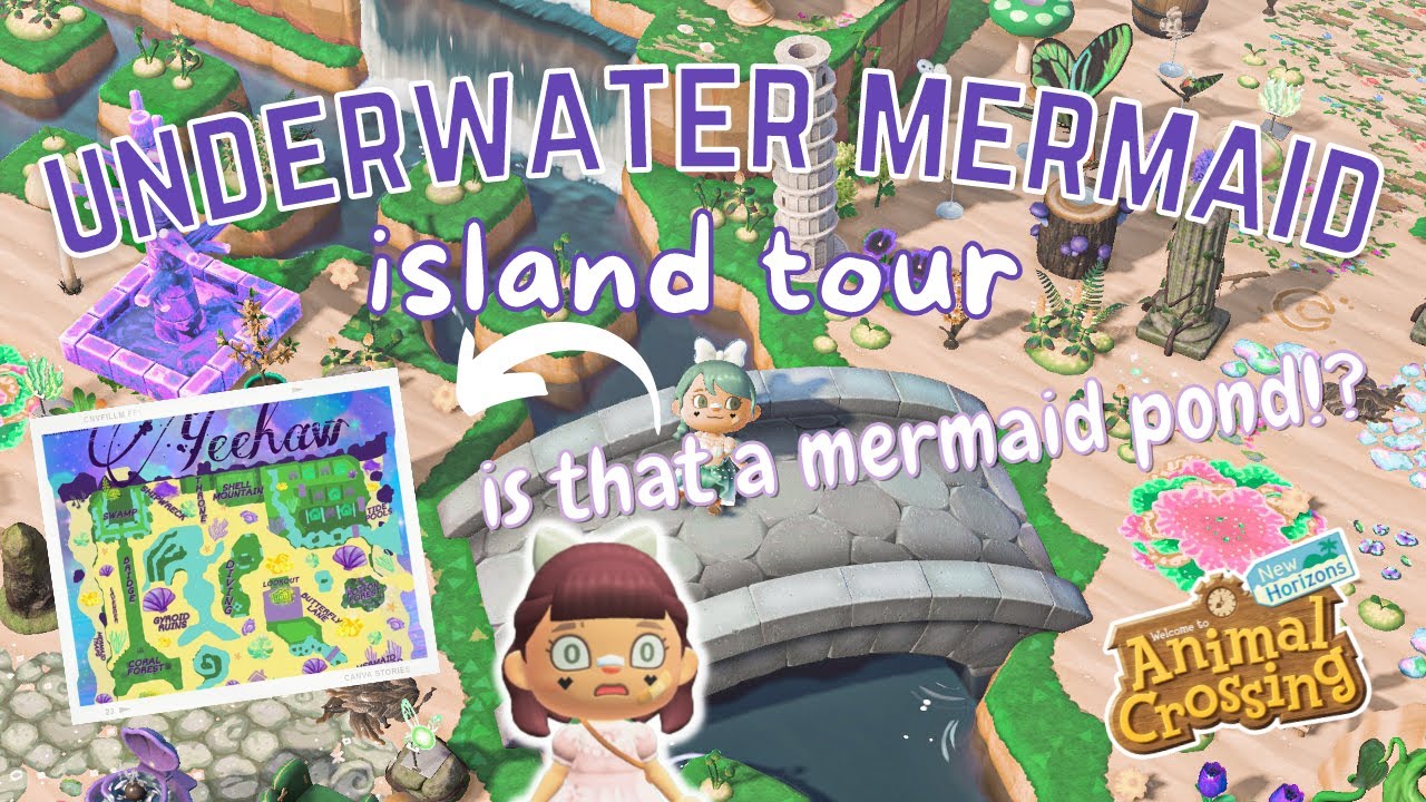 Mermaid Underwater Island Tour | Mermaid Pond | Animal Crossing New Horizons
