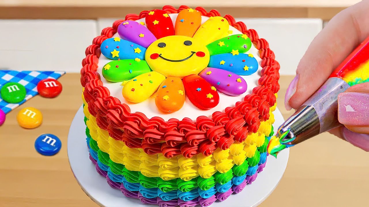 Mini pasteles de cumpleaños caseros y relajantes, hechos con sandía. 🍉🌈Mini Beasts Bakery