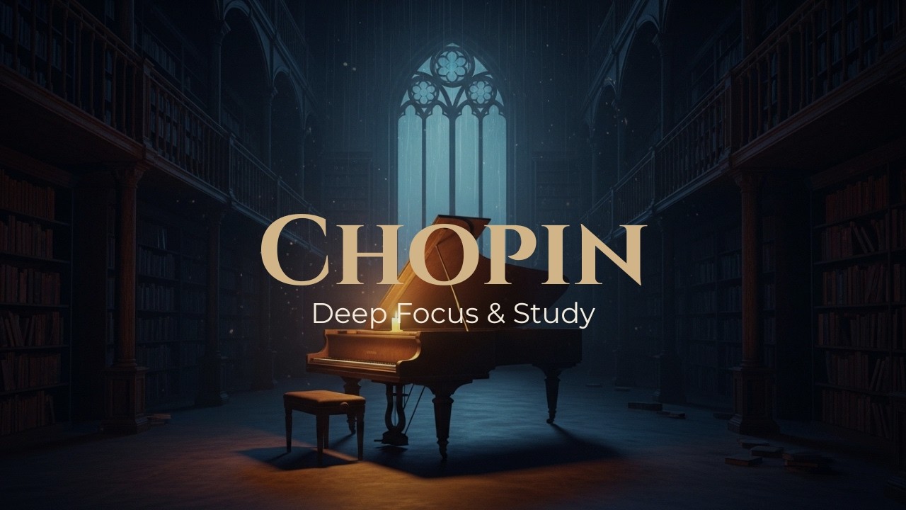 Chopin Inspired Rainy Night Piano | Dark Academia Ambience for Studying & Reading