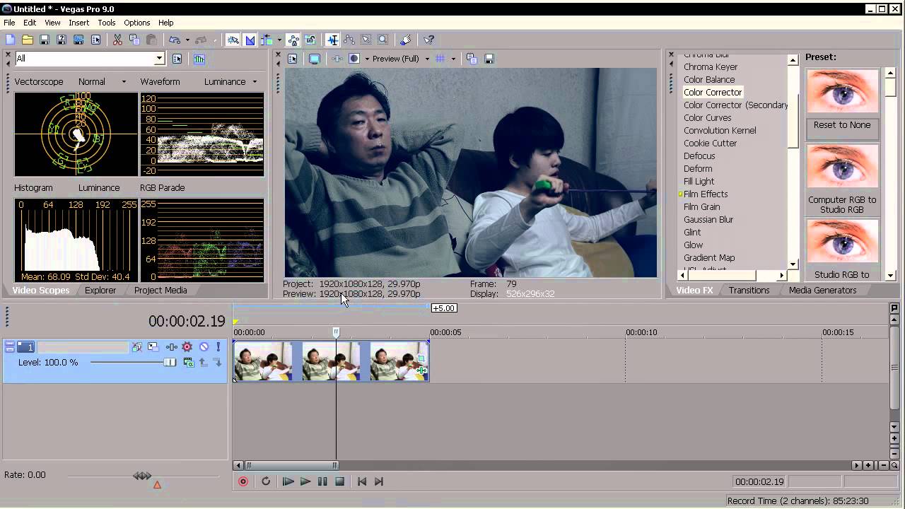 SONY VEGAS TUTORIAL - COLOR GRADING FOR FILM LOOK